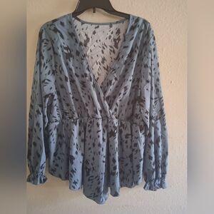 Stylish Blue and Black Women's Top